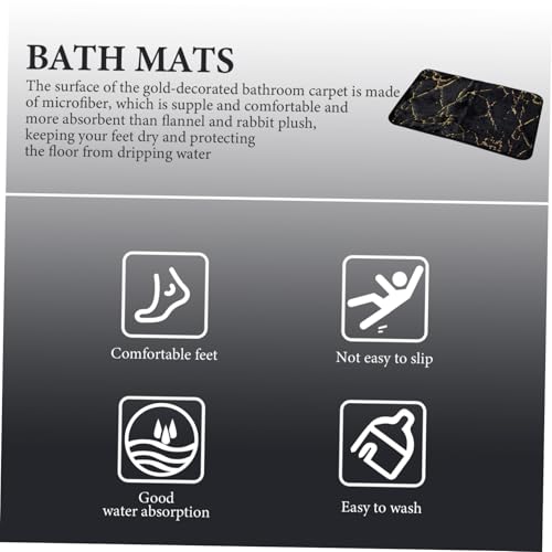 LOORGVEL Badematte rutschfest Marmor Design Badteppich Saugfähig Waschbar Badezimmerteppich Weiche Polyesterfaser für Dusche Wc Wohnzimmer Schlafzimmer LOORGVEL Badematte rutschfest Marmor Design Badteppich Saugfähig Waschbar Badezimmerteppich Weiche Polyesterfaser für Dusche Wc Wohnzimmer Schlafzimmer von LOORGVEL