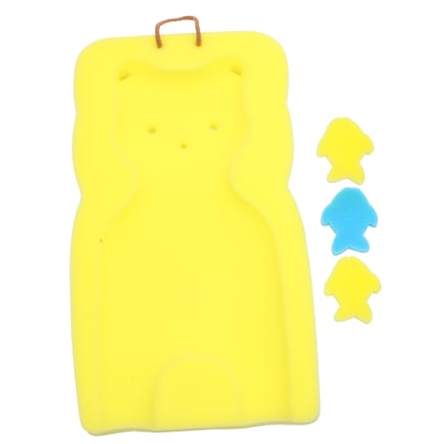 LOORGVEL Badewanneneinlage aus Weichem Schwamm rutschfeste Duschmatte mit Ergonomischem Polster Cartoon Bär Design Bequem und Hautfreundlich für Neugeborene und Kleinkinder Praktische von LOORGVEL