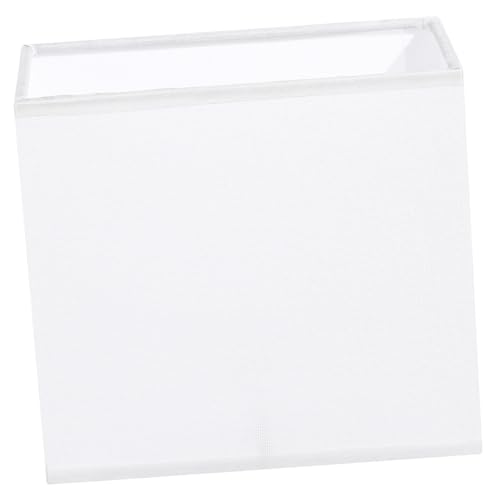 LOORGVEL Baumwollstoff Lampenschirm Rechteckig Für Tischlampe Nachttischlampe Beige Staubschutz Dekorativer Lampenschirm Zubehör Für Schlafzimmer Wohnzimmer von LOORGVEL