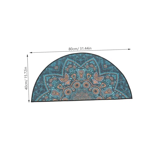 LOORGVEL Boho Stil Teppich Halbkreis rutschfest Waschbar Ethno Fußmatte für Badezimmer Wohnzimmer Eingangsbereich Dekorativer Bodenbelag von LOORGVEL