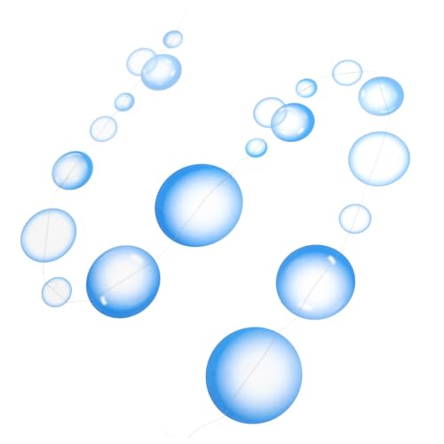 LOORGVEL Bubble Garland Meerjungfrau Deko Langlebige Party Deko mit Blauen Blasen Meeres Themen Partyhänger für Geburtstag Garten Fenster Wand Wiederverwendbar Zauberhafte von LOORGVEL