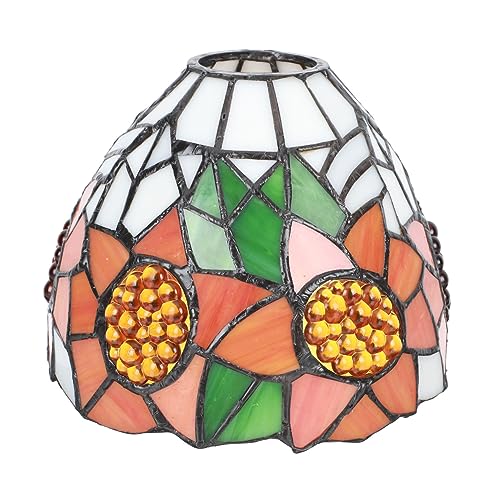 LOORGVEL Buntglas Lampenschirm Retro Stil Langlebig Glaslampenschirm für Kronleuchter Decken und Wandleuchten Stilvolle Hauswarming LOORGVEL Buntglas Lampenschirm Retro Stil Langlebig Glaslampenschirm für Kronleuchter Decken und Wandleuchten Stilvolle Hauswarming von LOORGVEL