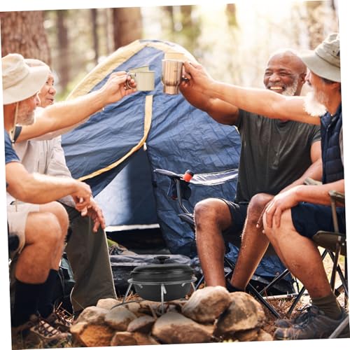 LOORGVEL Camping Topfständer aus Robustem Stabiler Wok Topfhalter mit Verbesserter Luftzirkulation Hoher Tragfähigkeit für Outdoor Kochen und Campingküche Geeignet von LOORGVEL