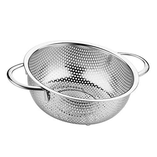 LOORGVEL Colander mit Doppelgriffen Küchensieb für Gemüse Obst Pasta und Feines Abfließen Langlebig und Leicht zu Handhaben von LOORGVEL