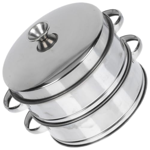 LOORGVEL Dampfgarer Stufiger Food Steamer mit Deckel Langlebiger Multifunktionaler Kochtopf für Induktionsherd Sicherer Leicht zu Reinigender Haushaltsdampfgarer von LOORGVEL