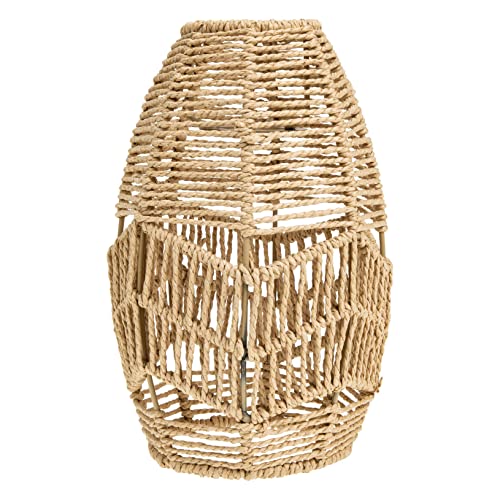 LOORGVEL Deckenlampe mit Rattaneffekt Dekorativer Lampenschirm Papierseil für Vintage Wohnzimmer Restaurant oder Bar Rustikaler Stil für Kreative Lichtgestaltung LOORGVEL Deckenlampe mit Rattaneffekt Dekorativer Lampenschirm Papierseil für Vintage Wohnzimmer Restaurant oder Bar Rustikaler Stil für Kreative Lichtgestaltung von LOORGVEL