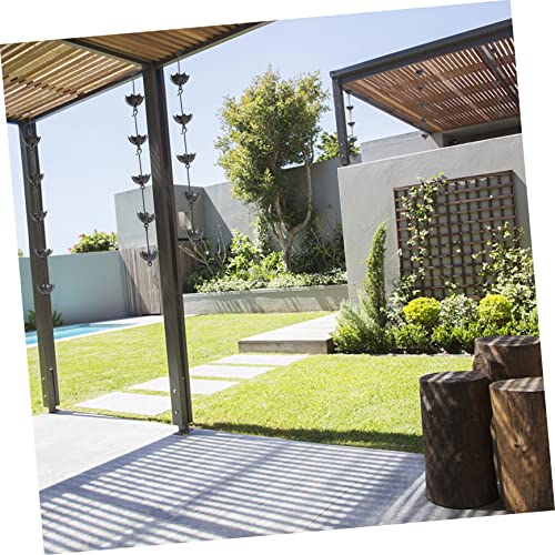 LOORGVEL Dekorative Regenkette aus Langlebiger Aluminiumlegierung Rostfrei Einfach zu Verbinden Trennen Stilvolle Abflusslösung für Dachrinnen Garten und Innenhof mit Bechern von LOORGVEL