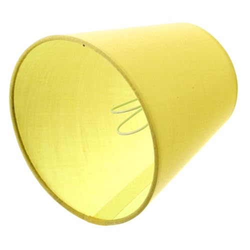 LOORGVEL Dekorativer Lampenschirm Stoff Clip für Tisch und Stehlampe Zitronengelb Ersatz für Wandleuchten und Kronleuchter Sorgt für Warmes Licht und Stilvolle von LOORGVEL