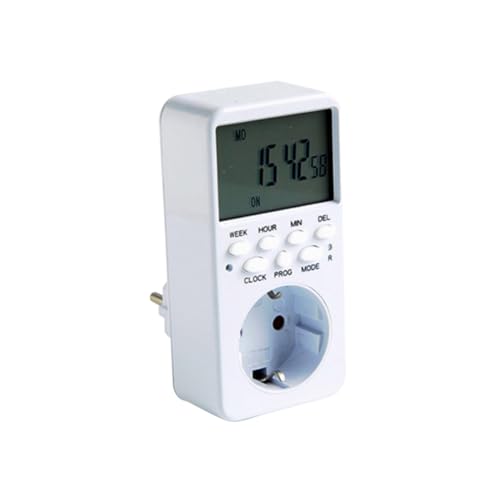 LOORGVEL Digitaler Programmierbarer Zeitschaltstecker mit LCD Display Tasten Einstellbarem Zeitrelais Langlebigem Kupferkontakt PC Gehäuse Geeignet für Haushaltsgeräte Energiesparfunktion LOORGVEL Digitaler Programmierbarer Zeitschaltstecker mit LCD Display Tasten Einstellbarem Zeitrelais Langlebigem Kupferkontakt PC Gehäuse Geeignet für Haushaltsgeräte Energiesparfunktion von LOORGVEL