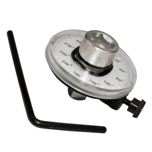 LOORGVEL Drehmomentmesser mit Anzeige und Ratsche Drehwinkelprüfgerät für Präzise Autoreparatur Langlebiges Messgerät mit Klarem Ziffernblatt und Passendem Schraubenschlüssel von LOORGVEL
