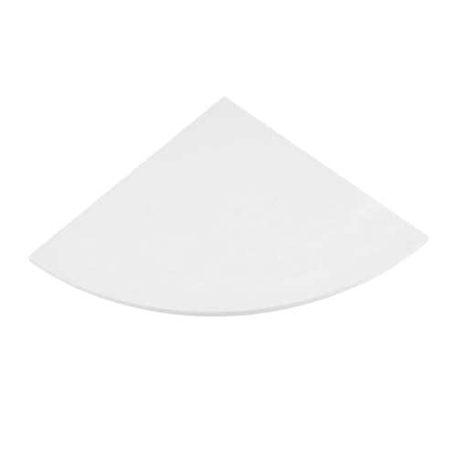 LOORGVEL Dreieckiges Wandregal Fan Form Weiß Wandmontiertes Eckregal Platzsparendes Lagerungsbrett Für Küche Schlafzimmer Badezimmer Büro von LOORGVEL