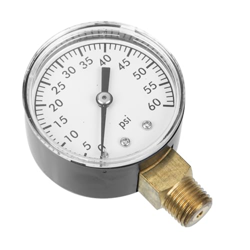 LOORGVEL Druckmessgerät Poolfilter Manometer Wasserdruckmesser Psi Professionelles Wasser-druckmessgerät für Schwimmbad Spa Aquarium von LOORGVEL