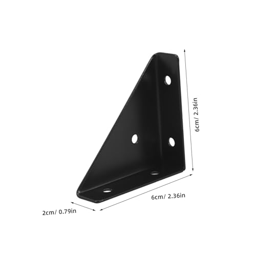 LOORGVEL Eckwinkel Große Schwarze Winkelhalter aus Eisen Stabile Halterung für Schrank Regal Möbelverstärkung Langlebige Eckverbinder für Möbelmontage LOORGVEL Eckwinkel Große Schwarze Winkelhalter aus Eisen Stabile Halterung für Schrank Regal Möbelverstärkung Langlebige Eckverbinder für Möbelmontage von LOORGVEL