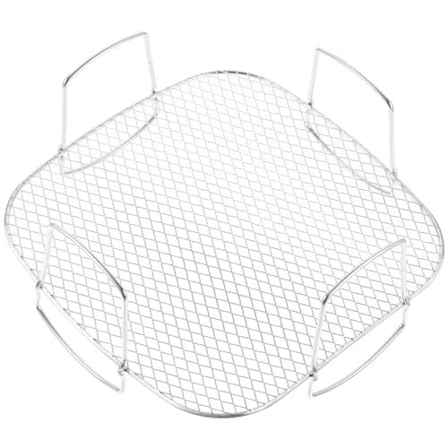 LOORGVEL Edelstahl Airfryer Grillrost mit Griff Hitzebeständig Vielseitig zum Grillen Backen und Dämpfen Zubehör für Heißluftfritteusen Einfach zu Reinigen LOORGVEL Edelstahl Airfryer Grillrost mit Griff Hitzebeständig Vielseitig zum Grillen Backen und Dämpfen Zubehör für Heißluftfritteusen Einfach zu Reinigen von LOORGVEL