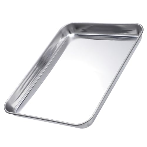 LOORGVEL Edelstahl Backblech Rostfreie Vielseitige Flache Backform für Kuchen Sushi Gemüse Robustes Tiefes Backblech und Servierplatte für Ofen und Tisch LOORGVEL Edelstahl Backblech Rostfreie Vielseitige Flache Backform für Kuchen Sushi Gemüse Robustes Tiefes Backblech und Servierplatte für Ofen und Tisch von LOORGVEL