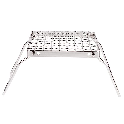 LOORGVEL Edelstahl Bbq Grillrost Klappbar Hitzebeständiger Camping picknick Grillständer Tragbarer Outdoor Kocher für Fleisch und Gemüse Vielseitig für Feuerstelle und Picknick LOORGVEL Edelstahl Bbq Grillrost Klappbar Hitzebeständiger Camping picknick Grillständer Tragbarer Outdoor Kocher für Fleisch und Gemüse Vielseitig für Feuerstelle und Picknick von LOORGVEL