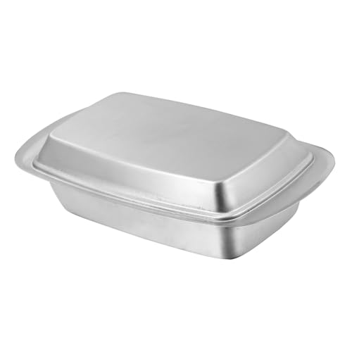 LOORGVEL Edelstahl Behälter Rostfrei Glänzend Frischhaltebox Butterplatte Isolationsplatte für Küche und Buffet Geeignet zur Aufbewahrung und Servieren bei Partys und Alltag LOORGVEL Edelstahl Behälter Rostfrei Glänzend Frischhaltebox Butterplatte Isolationsplatte für Küche und Buffet Geeignet zur Aufbewahrung und Servieren bei Partys und Alltag von LOORGVEL