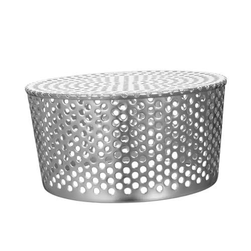 LOORGVEL Edelstahl Bodenablaufabdeckung für Außenbereich Rostfrei Langlebig Einfache Wandmontage Gartenterrasse Drainagefilter Verstopfungsschutz und Belüftung von LOORGVEL