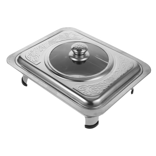 LOORGVEL Edelstahl Buffet Tablett Rechteckig mit Deckel Glatte Oberfläche Abgerundete Ecken Vielseitig Einsetzbar für Speisen Snacks und Party Spülmaschinenfest und Leicht zu Reinigen LOORGVEL Edelstahl Buffet Tablett Rechteckig mit Deckel Glatte Oberfläche Abgerundete Ecken Vielseitig Einsetzbar für Speisen Snacks und Party Spülmaschinenfest und Leicht zu Reinigen von LOORGVEL