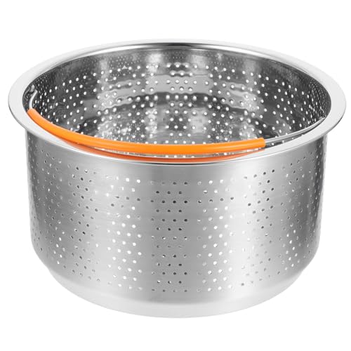 LOORGVEL Edelstahl Dämpfeinsatz mit Silikongriff Langlebiger Dampfgarer Korb für Töpfe Hitzebeständiger Steamer Einsatz zum Schonenden Dämpfen von Gemüse Reis Fisch und Dim Sum LOORGVEL Edelstahl Dämpfeinsatz mit Silikongriff Langlebiger Dampfgarer Korb für Töpfe Hitzebeständiger Steamer Einsatz zum Schonenden Dämpfen von Gemüse Reis Fisch und Dim Sum von LOORGVEL