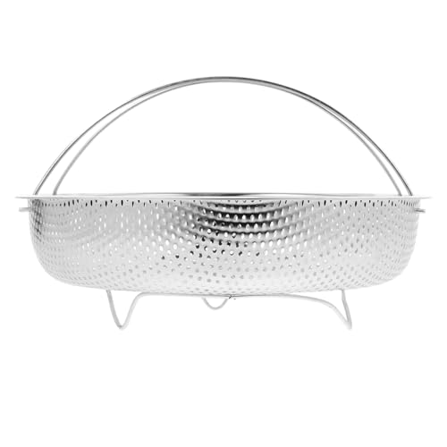 LOORGVEL Edelstahl Dampfkorb Küchen Dämpfeinsatz mit Abtropfgestell Vielseitig Verwendbar Leicht und Langlebig für Gemüse Knödel und Eier Platzsparend für Haushalt und Gastronomie von LOORGVEL