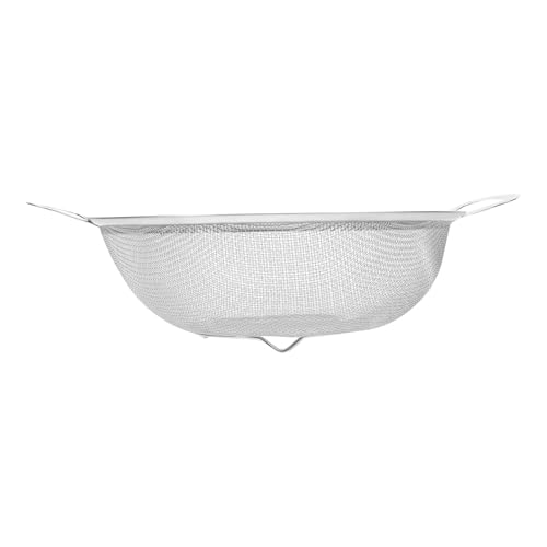 LOORGVEL Edelstahl Doppelgriff Abtropfkorb mit Füßen Robustes Reissieb und Küchensieb für Gemüse und Obst Rostfrei Langlebig und Praktisch für Spüle und Camping von LOORGVEL