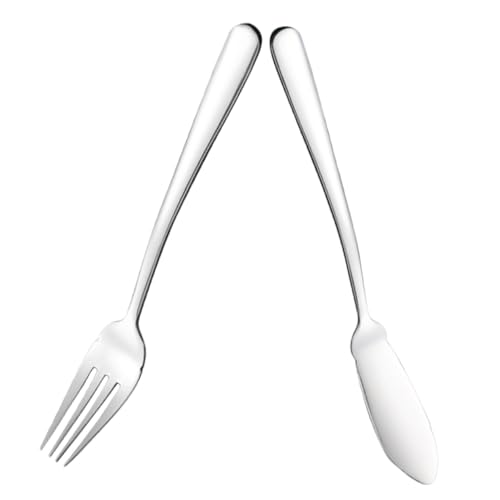 LOORGVEL Edelstahl Fischbesteck Teilig Fischmesser und Fleischgabel Poliert Ergonomisch Komfortabel für Restaurant und Zuhause LOORGVEL Edelstahl Fischbesteck Teilig Fischmesser und Fleischgabel Poliert Ergonomisch Komfortabel für Restaurant und Zuhause von LOORGVEL