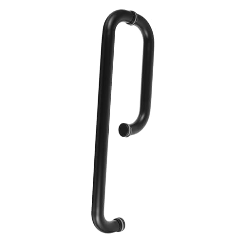 LOORGVEL Edelstahl Glas Duschtürgriff Schwarz Robust und Komfortabel Einfach zu Montierender Türgriff für Dusch und Schiebetüren Langlebig und Stilvoll für Modernes Badezimmer von LOORGVEL