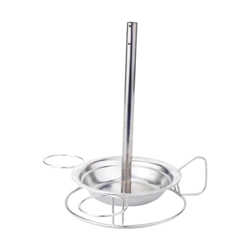 LOORGVEL Edelstahl Hähnchenhalter und Bratrost Rostfreier Grillrost mit Zwei Platten Ergonomisch für Gasgrill Holzkohle und Backofen zum Aufrechten Grillen von Geflügel und Mittelgroßem von LOORGVEL