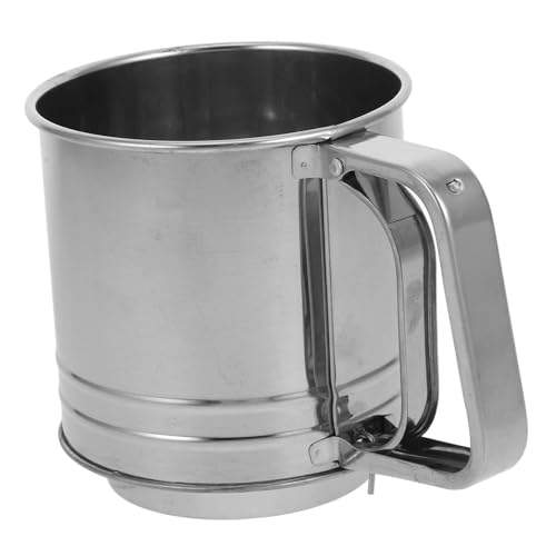 LOORGVEL Edelstahl Mehlsieb Cup Feinmaschiges Sieb Handlicher Metall Mehl Shaker für Kuchen Backen Multifunktional Pulver Zucker Abseihen Küchenwerkzeug LOORGVEL Edelstahl Mehlsieb Cup Feinmaschiges Sieb Handlicher Metall Mehl Shaker für Kuchen Backen Multifunktional Pulver Zucker Abseihen Küchenwerkzeug von LOORGVEL