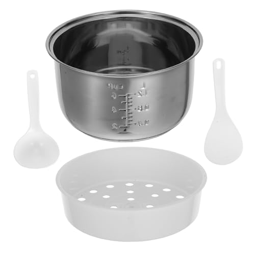 LOORGVEL Edelstahl Reiskocher Innentopf Universeller Ersatz Innenbehälter Multi Funktional für Reis Kochen Backen Haushalt Hotel Wohnheim Zubehör LOORGVEL Edelstahl Reiskocher Innentopf Universeller Ersatz Innenbehälter Multi Funktional für Reis Kochen Backen Haushalt Hotel Wohnheim Zubehör von LOORGVEL