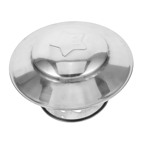 LOORGVEL Edelstahl Schornsteinkappe Regenhaube mit Vogelschutz für Kamin und Außenbelüftung Langlebige Kaminabdeckung mit Poliertem Finish Wetterfeste Ofenrohr Abdeckung für Dachrauchrohr von LOORGVEL
