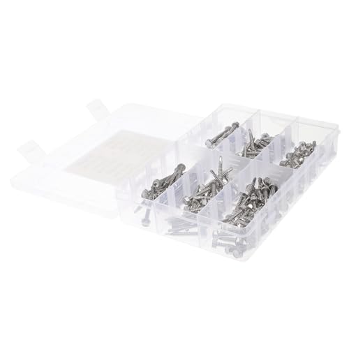 LOORGVEL Edelstahl Sechskant Unterlegscheiben Selbstbohrende Blechschrauben Teilig mit Aufbewahrungsbox Rostfrei für Möbelmontage Heimwerker und Bauarbeiten Geeignet LOORGVEL Edelstahl Sechskant Unterlegscheiben Selbstbohrende Blechschrauben Teilig mit Aufbewahrungsbox Rostfrei für Möbelmontage Heimwerker und Bauarbeiten Geeignet von LOORGVEL