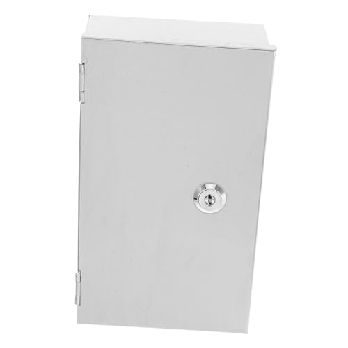 LOORGVEL Edelstahl Steckdosen Schutzbox mit Schloss Wetterfeste Robuste Elektrogehäuse Abdeckung für Wandsteckdosen Sichere Langlebige Außensteckdosenbox für Haus und Büro von LOORGVEL