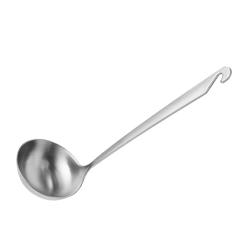 LOORGVEL Edelstahl Suppenkelle mit Hakengriff Hitzebeständig Langer Stiel Praktischer Aufhänger Langlebiger Schöpflöffel für Küche und Hot Pot Spülmaschinenfest LOORGVEL Edelstahl Suppenkelle mit Hakengriff Hitzebeständig Langer Stiel Praktischer Aufhänger Langlebiger Schöpflöffel für Küche und Hot Pot Spülmaschinenfest von LOORGVEL