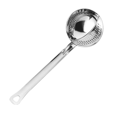LOORGVEL Edelstahl Suppenlöffel Mit Filterloch Für Heiße Töpfe Leicht Zu Reinigen Verstauen Vielseitig Einsetzbar Für Suppe Und Andere Speisen von LOORGVEL