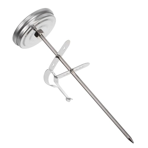 LOORGVEL Edelstahl Thermometer Sonde Abnehmbar Rostfrei Sofortanzeige Getränkethermometer mit Clip Tragbar für Milch Wasser Präzise Messung Langlebig von LOORGVEL