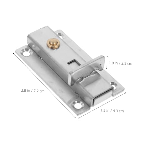 LOORGVEL Edelstahl Tür Fensterschloss mit Automatischem Rückprall Robuster Riegel für Badezimmer Fenster und Schränke Korrosionsbeständig Inklusive Schrauben Vielseitig Einsetzbar von LOORGVEL