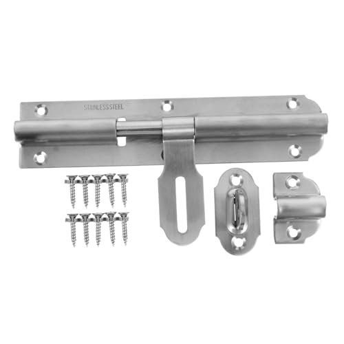 LOORGVEL Edelstahl Türriegel mit Schlossloch Wetterfest und Rostfrei Schwerer Bolzenriegel für Gartentore und Türen Einfache Montage Sichere Verriegelung Teilig LOORGVEL Edelstahl Türriegel mit Schlossloch Wetterfest und Rostfrei Schwerer Bolzenriegel für Gartentore und Türen Einfache Montage Sichere Verriegelung Teilig von LOORGVEL