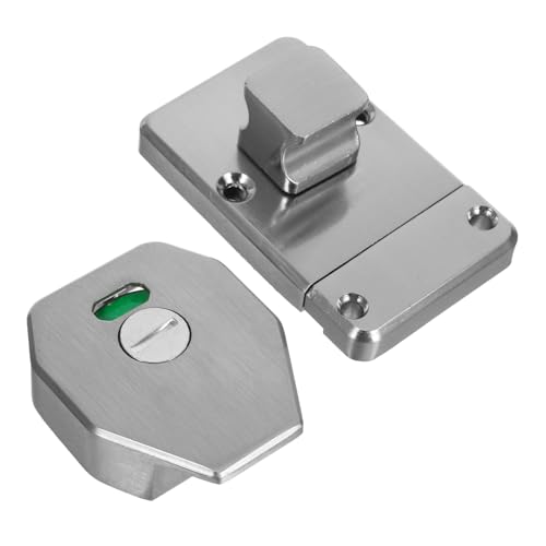 LOORGVEL Edelstahl Türverriegelung mit Belegtsignal für Öffentliche Toiletten Robuster Türriegel mit Anzeige Langlebiger Sichtschutzverschluss für Wc Trennwände Sichere Nutzung in von LOORGVEL