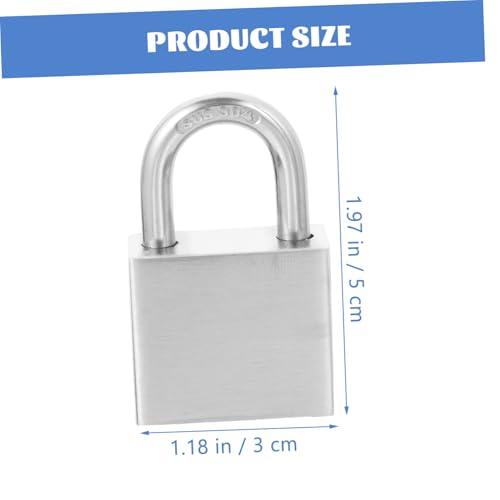 LOORGVEL Edelstahl Vorhängeschloss mit Schlüssel Kleines Rostfreies Schloss Robustes Wasserdichtes Bügelschloss für Gepäck Fenster Outdoor Schutz Langlebig und Sicher von LOORGVEL