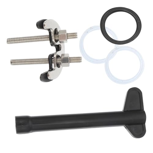 LOORGVEL Edelstahl Wasserhahn Befestigungssatz mit Doppelseitigem Horseshoe Fixer Rostfrei Verstellbar für Heiße und Kalte Küchenarmaturen Langlebiges Montagezubehör von LOORGVEL