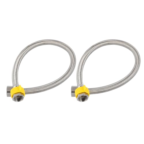 LOORGVEL Edelstahl Wasserzulaufschlauch für Bad Küche Flexibler Hochdruckschlauch mit Epdm Innenrohr Dicht Abschließendes Gewinde Langlebig und Temperaturbeständig für Warm LOORGVEL Edelstahl Wasserzulaufschlauch für Bad Küche Flexibler Hochdruckschlauch mit Epdm Innenrohr Dicht Abschließendes Gewinde Langlebig und Temperaturbeständig für Warm von LOORGVEL