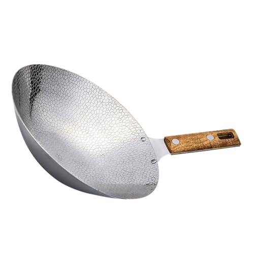 LOORGVEL Edelstahl Wokpfanne mit Holzgriff Tiefe Bratpfanne Robust Verschleißfest Ergonomisch Leicht zu Reinigen für Herd und Restaurantgebrauch LOORGVEL Edelstahl Wokpfanne mit Holzgriff Tiefe Bratpfanne Robust Verschleißfest Ergonomisch Leicht zu Reinigen für Herd und Restaurantgebrauch von LOORGVEL