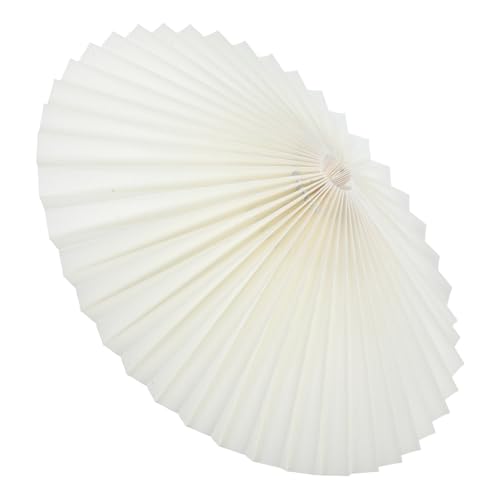 LOORGVEL Einstellbarer Stoff Lampenschirm in Beige Plissee design Drehbar für Steh Tisch Wandleuchten Langlebiger Eisenrahmen Weiches Licht Einfache Montage Dekoratives Wohnaccessoire von LOORGVEL