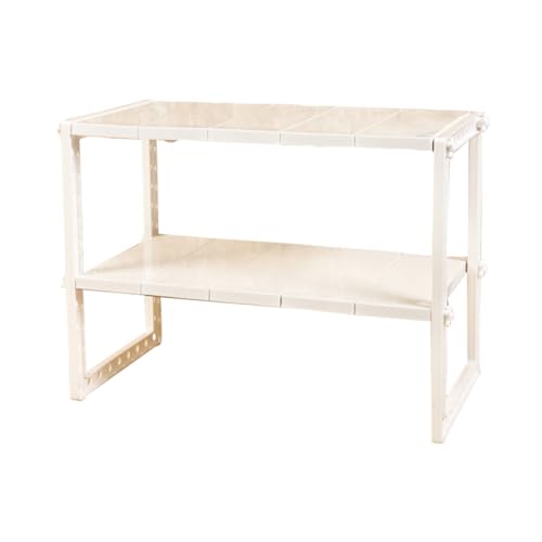 LOORGVEL Einstellbares Unter spülenschrank Regal aus Edelstahl Abnehmbarer Organizer Platzsparend und Stabil Verstellbar für Küche und Bad Modernes Design Langlebig und Vielseitig von LOORGVEL
