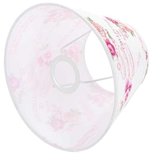 LOORGVEL Eleganter Rosen Lampenschirm Stoff Tischlampe Stehlampenabdeckung Nachttischlampen Abdeckung Unterdurchmesser Oberdurchmesser für Wohnzimmer von LOORGVEL