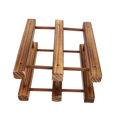 LOORGVEL Elegantes Weinregal aus Massivem Holz Europäisches Design Stabile Flaschenablage für Weinflaschen Installieren und Reinigen Stilvolle Weinflaschenhalterung für Wohnzimmer und von LOORGVEL