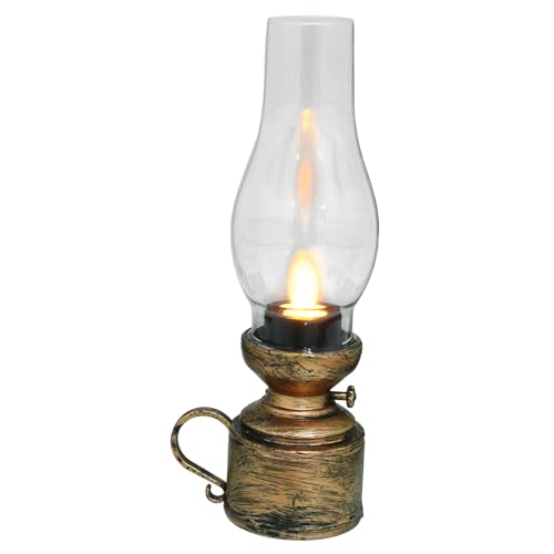 LOORGVEL Elektronische Vintage Kerosinlampe Retro Tischdekoration Batteriebetrieben Sicher Flammenlos Innenraum Wohnkultur Edle Nachttischlampe LOORGVEL Elektronische Vintage Kerosinlampe Retro Tischdekoration Batteriebetrieben Sicher Flammenlos Innenraum Wohnkultur Edle Nachttischlampe von LOORGVEL