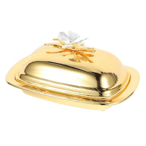 LOORGVEL Europäische Butterdose mit Deckel Vielseitiger Snack und Käsebehälter Frische Lebensmittelaufbewahrung für Küche und Esstisch Rechteckiges Design von LOORGVEL